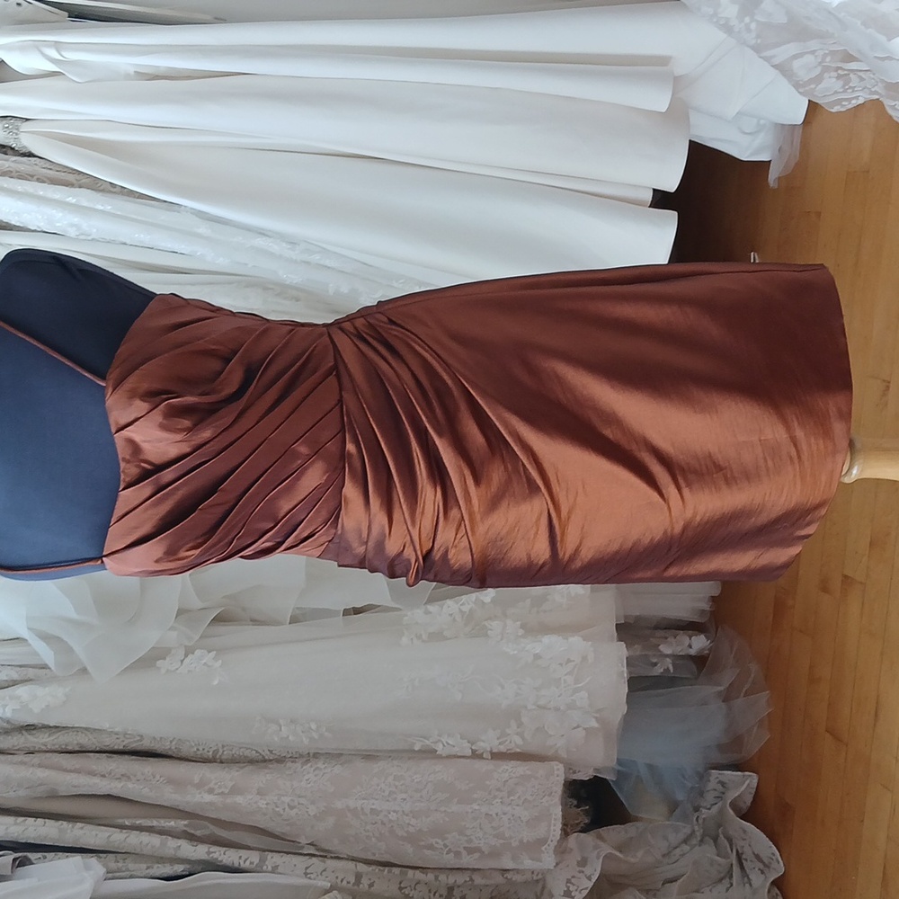 Tea Length Dress With Ruffle Jacket - Picture 3 of 6